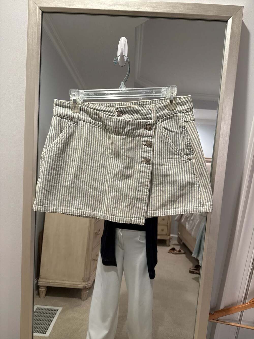 We The Free Wynne Striped Denim Mini Skirt Size 29